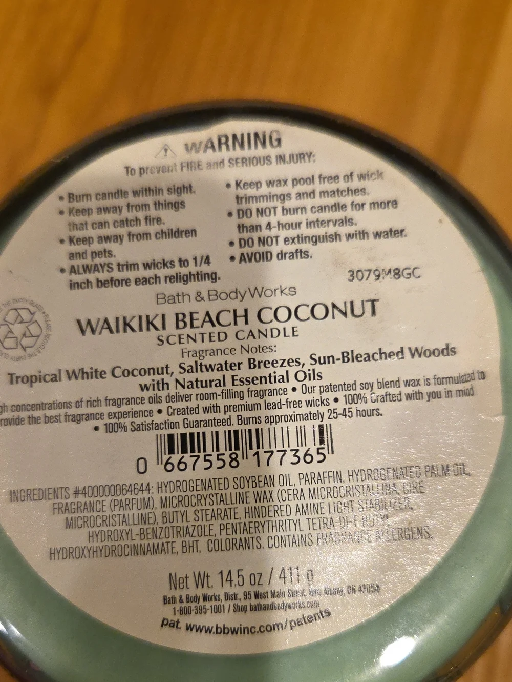 Waikiki Beach Coconut Candke